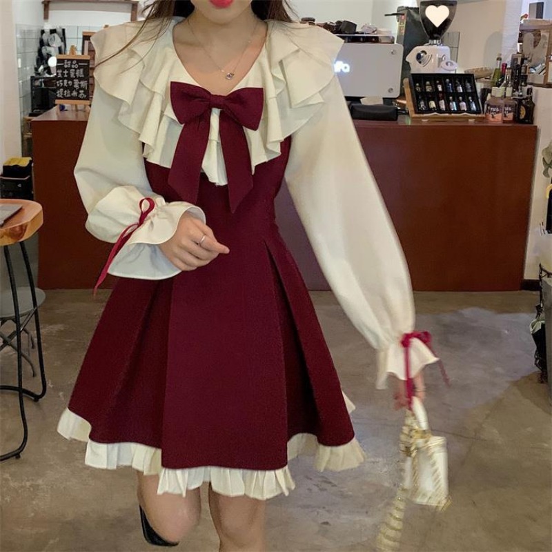 Korean Style A Line Shirt Dress - 2025년 신상 한국 스타일 달콤하고 귀여운
