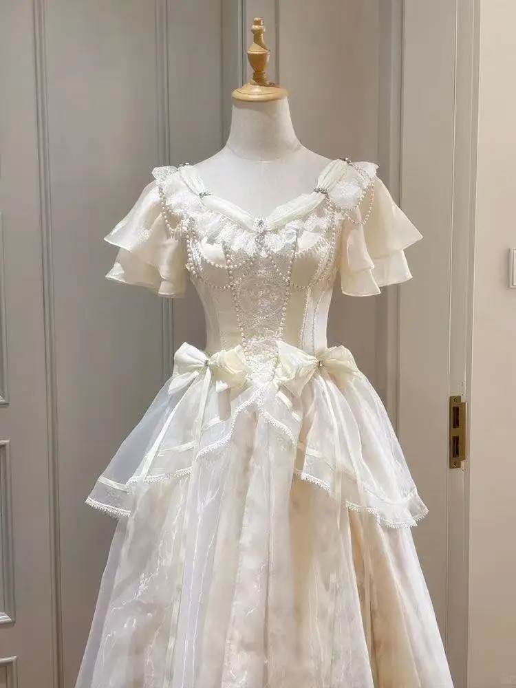 포레스트 스타일 달콤한 빈티지 보우 디자인 드레스 여성 - French Vintage Floral Midi Dress 리뷰 및 가격