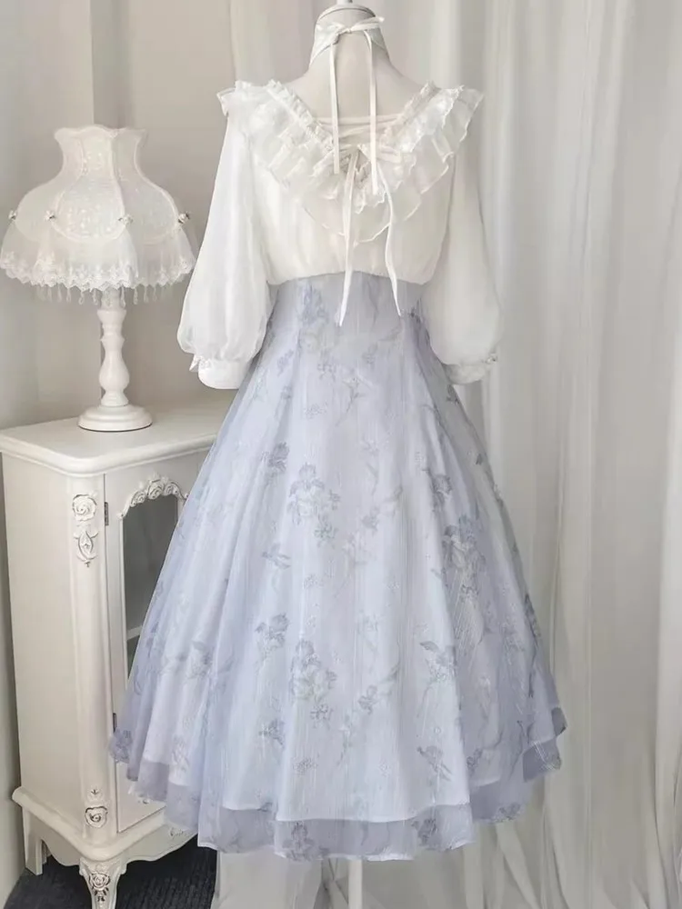 우아한 여성 여름 프랑스 빈티지 꽃 미디 드레스 한국어 - French Vintage Floral Midi Dress 리뷰 및 가격