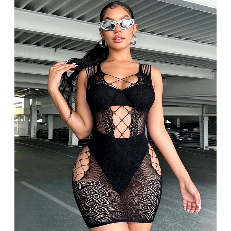 섹시한 란제리, 여성용 시스루 바디콘 드레스, 할로윈  - Sexy Mesh Sheer Bodycon Dress 리뷰 및 가격