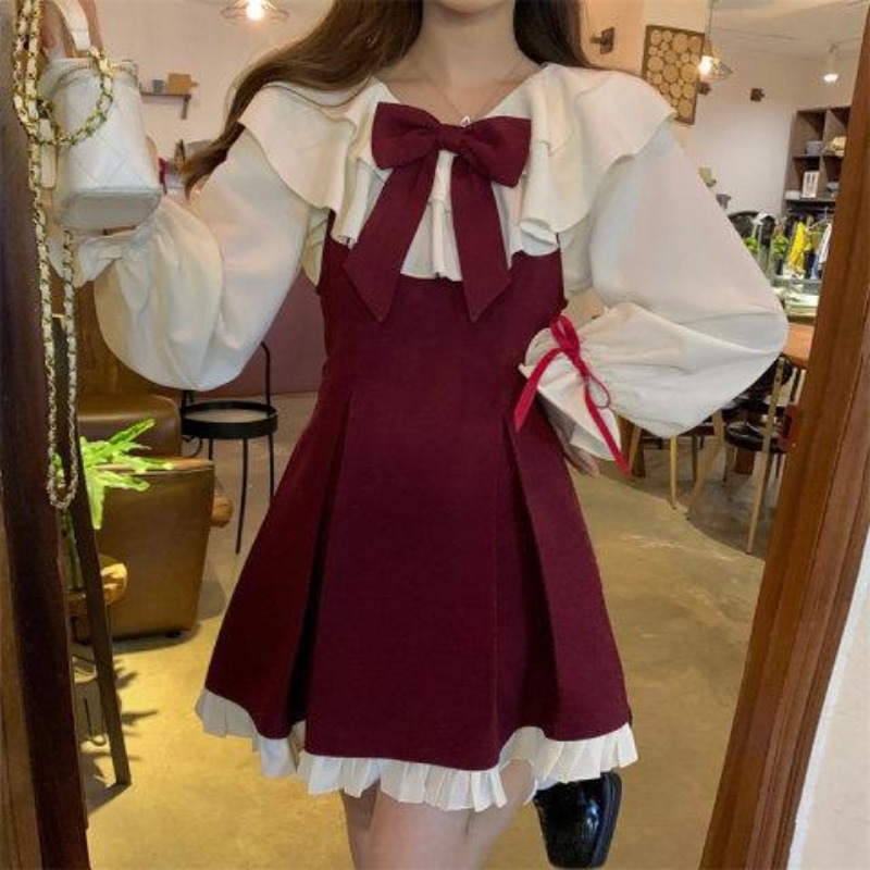 2025년 신상 한국 스타일 달콤하고 귀여운 드레스 투 - Korean Style A Line Shirt Dress 리뷰 및 가격